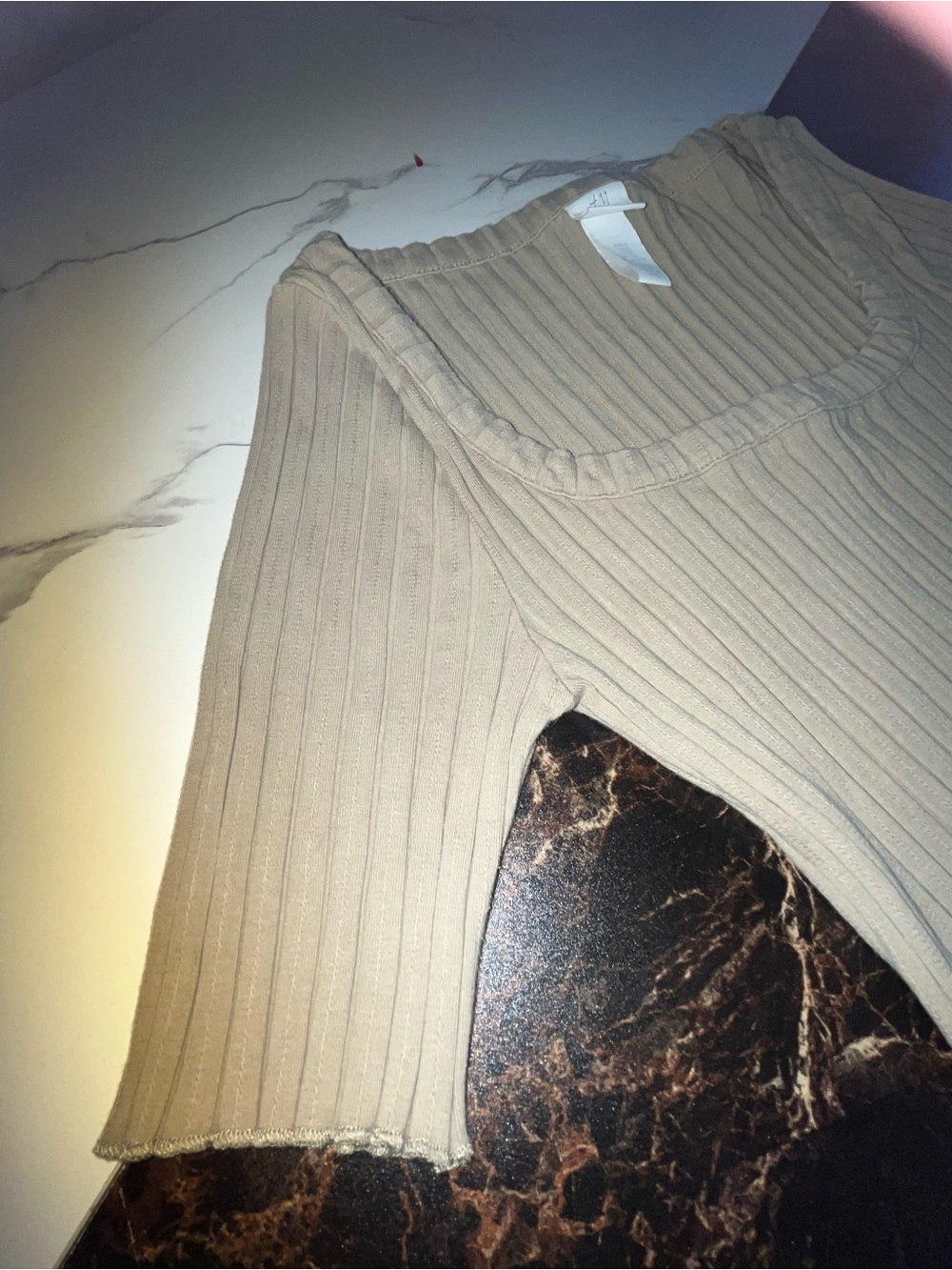 H&M Ribbed Square Neck Top - Size [S] - Excellent Condition - Picture 5 of 6